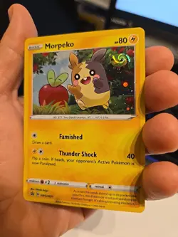 Pokemon Morpeko SWSH031 Cosmos holo Full HD Swirl On Natu 🌀🌀 - Image 3