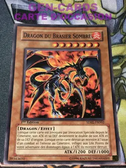 CARTE Yu Gi Oh DRAGON DU BRASIER SOMBRE SDRL-FR002 1ere edition - Image 1