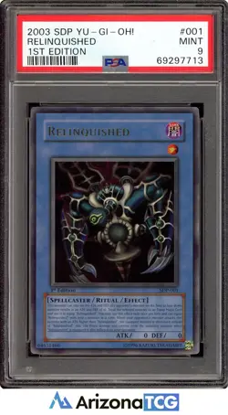 Yu-Gi-Oh! 2003 Relinquished SDP-001 1st Edition Starter Deck Pegasus PSA 9 - Image 1