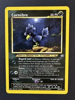Cornebre 24/111 Rare Neo Genesis 2001 Francais FR Pokemon Card - Image 1
