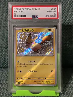 PSA 10 Pikachu S 236/190 sv4a Shiny Treasure Pokemon Card Japanese Nintendo 2023 - Image 1