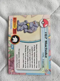 Topps - Pokemon - Machoke - Non Holo - #67 - Series 1 Card Blue Topps - Image 2