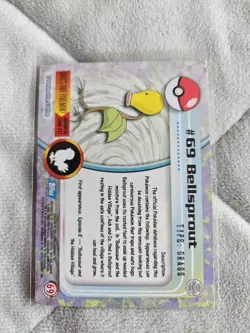 Pokemon Topps Trading Cards Animation Edition #69 Bellsprout - Holo Sold as seen - Image 2