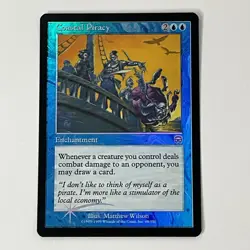MTG Coastal Piracy *Foil* Mercadian Masques 1999 Lightly Played Aggro Card Draw - Image 2