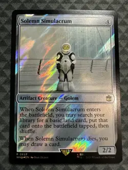 MTG Solemn Simulacrum #0837 Surge Foil Rare Universes Beyond: Doctor Who (WHO) - Image 2