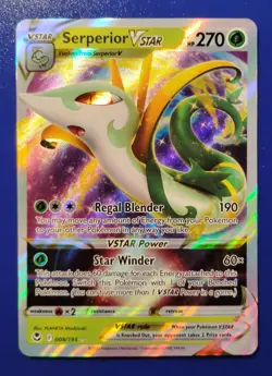 Serperior VSTAR - 008/195 Ultra Rare Silver Tempest Pokemon TCG NM - Image 1