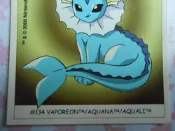 AQUALI / VAPOREON #134 - DUNKIN BOOMER 2000 - CARTE POKEMON - TRES BON ETAT - Image 3
