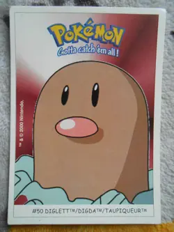 TAUPIQUEUR / DIGLETT #50 - DUNKIN BOOMER 2000 - CARTE POKEMON - TRES BON ETAT - Image 1