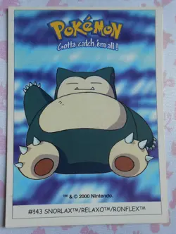 RONFLEX / SNORLAX #143 - DUNKIN BOOMER 2000 - CARTE POKEMON - TRES BON ETAT - Image 1