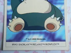 RONFLEX / SNORLAX #143 - DUNKIN BOOMER 2000 - CARTE POKEMON - TRES BON ETAT - Image 3