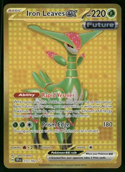 Iron Leaves ex - 213/162 Hyper Rare Holo NM Pokemon SV05: Temporal Forces - Image 1