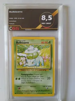 Carte pokemon Francais Bulbizarre (BS 44) Set de Base CGG 8,5 26500075 - Image 1