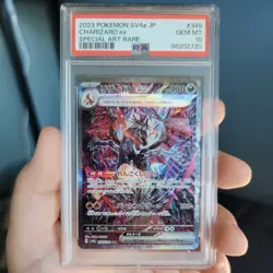 Pokemon Charizard EX SAR 349/190 SV4a Shiny Treasure PSA 10 Gem Mint - Image 2