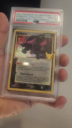2021 Pokemon Celebrations Umbreon Gold Star PSA 10 #17 - Image 2