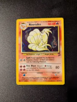 Pokemon TCG Ninetales Base Set 2 13/130 Holo Unlimited Holo Rare LP/MP - Image 1