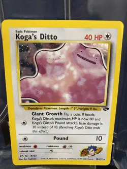 Pokemon TCG Koga's Ditto #132 Gym Challenge 10 Holo 10/132 - Image 1
