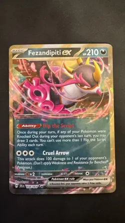 Fezandipiti ex 38/64 Pokemon TCG Scarlet and Violet Shrouded Fable NM - Image 1