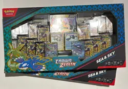 2x Pokemon Crown Zenith Sea and Sky Box Premium Collection Factory Sealed Lot 2 - Image 1
