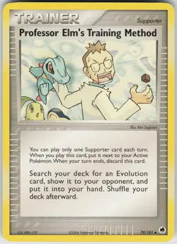 Pokemon Professor Elm's Training Method 79/101 Dragon Frontiers Uncommon NM - Image 1