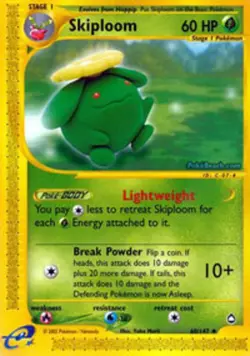 1x Skiploom - 60/147 - Uncommon Lightly Played Pokemon G2 - Aquapolis - Image 1