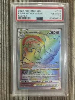 PSA 10 GEM MINT Mewtwo VSTAR 079/078 Pokemon GO - Image 1