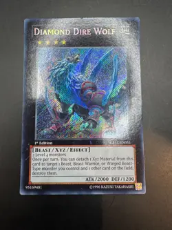 YUGIOH DIAMOND DIRE WOLF SECRET RARE 1ST NM CBLZ-EN051 - Image 1
