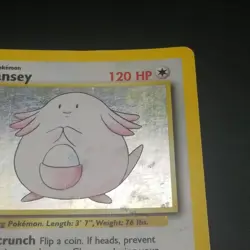Chansey 3/102 - Holo Rare - VINTAGE WOTC POKEMON CARD- BASE SET - MP/HP - Image 3