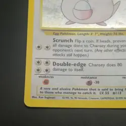 Chansey 3/102 - Holo Rare - VINTAGE WOTC POKEMON CARD- BASE SET - MP/HP - Image 5
