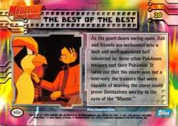 THE BEST OF THE BEST #20 - BLUE Logo - MEWTWO SB - TOPPS POKEMON CARD - NM/LP - Image 2