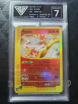 Skyridge Moltres Reverse Holo 21/144 Get Graded 7 Original Pokemon Card Wotc - Image 1