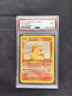 Pokemon Cards: Jungle 1st Edition Uncommon: Rapidash 44/64 PSA 9 - Image 1