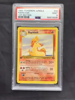 Pokemon Cards: Jungle 1st Edition Uncommon: Rapidash 44/64 PSA 9 - Image 2