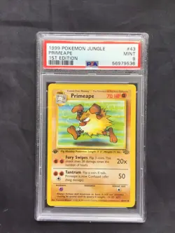 Pokemon Cards: Jungle 1st Edition Uncommon: Primeape 43/64 PSA 9 - Image 1