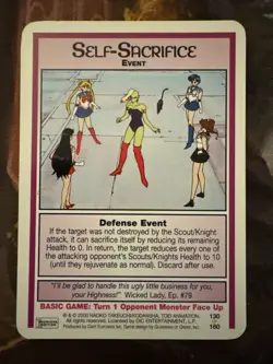 Sailor Moon CCG Card Game Premier Edition Self-Sacrifice TCG 130 of 160 - Image 1