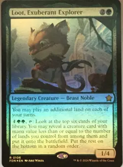 Loot, Exuberant Explorer Foil - 0106, MTG Foundations - Image 1