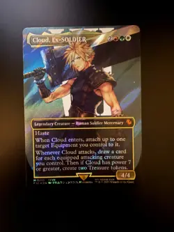 MTG Final Fantasy English Cloud, Ex-SOLDIER Borderless 0210 Surge Foil - Image 1