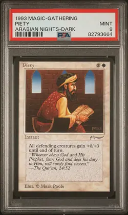 Piety (Dark) - Arabian Nights - MINT - PSA 9. POP 20. See MTG in Store. - Image 1