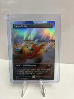 Unfinity #283 MTG Magic the Gathering Steam Vents (Borderless) (Foil) - Image 1