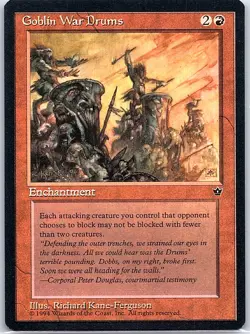 Goblin War Drums (Kane-Ferguson) Fallen Empires - Magic The Gathering MTG - NM - Image 1