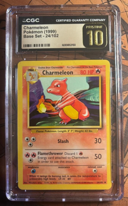 Charmeleon 24/102 Base Set - CGC Pristine 10 - Pokemon TGC - Image 1