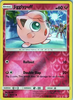 Jigglypuff 71/111 Common - Pokemon TCG SM: Crimson Invasion - Reverse Holo (NM) - Image 1