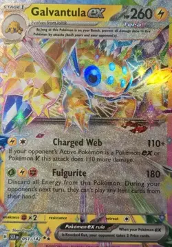 Galvantula EX 051/142 SV: Stellar Crown Double Rare Pokemon TCG 2024 NM - Image 1