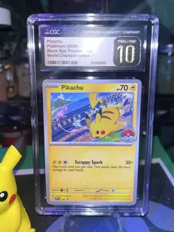 Pikachu Black Star Promo 190 CGC Pristine 10 World Championship 2023 Pokemon Car - Image 3