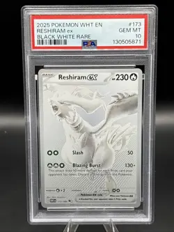 Pokemon 2025 Reshiram ex 173/086 Black White Rare White Flare GEM MINT PSA 10 - Image 1