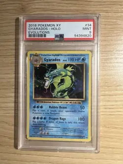 2016 Pokemon Evolutions #34 Gyarados - Holo PSA 9 - Image 1