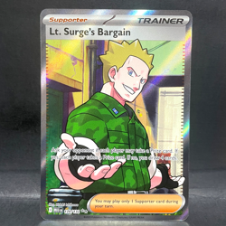 2025 POKEMON MEGA EVOLUTION LT SURGE'S BARGAIN 170/132 ULTRA RARE - Image 1