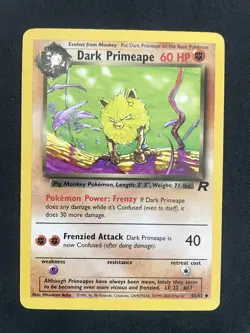 Pokemon TCG Dark Primeape Team Rocket 43/82 Regular Unlimited Uncommon - Image 1