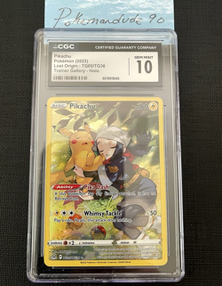 Pokemon Pikachu Lost Origin Trainer Gallery Full Art #TG05/TG30 CGC 10 Gem Mint - Image 1