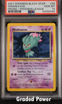 Promo Misdreavus PSA 10 Black Star Promo #39 Pokemon - Image 1