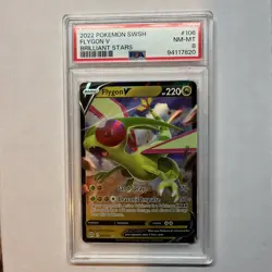 2022 Pokemon SWSH Brilliant Stars Flygon V 106/172 PSA 8 - Image 1